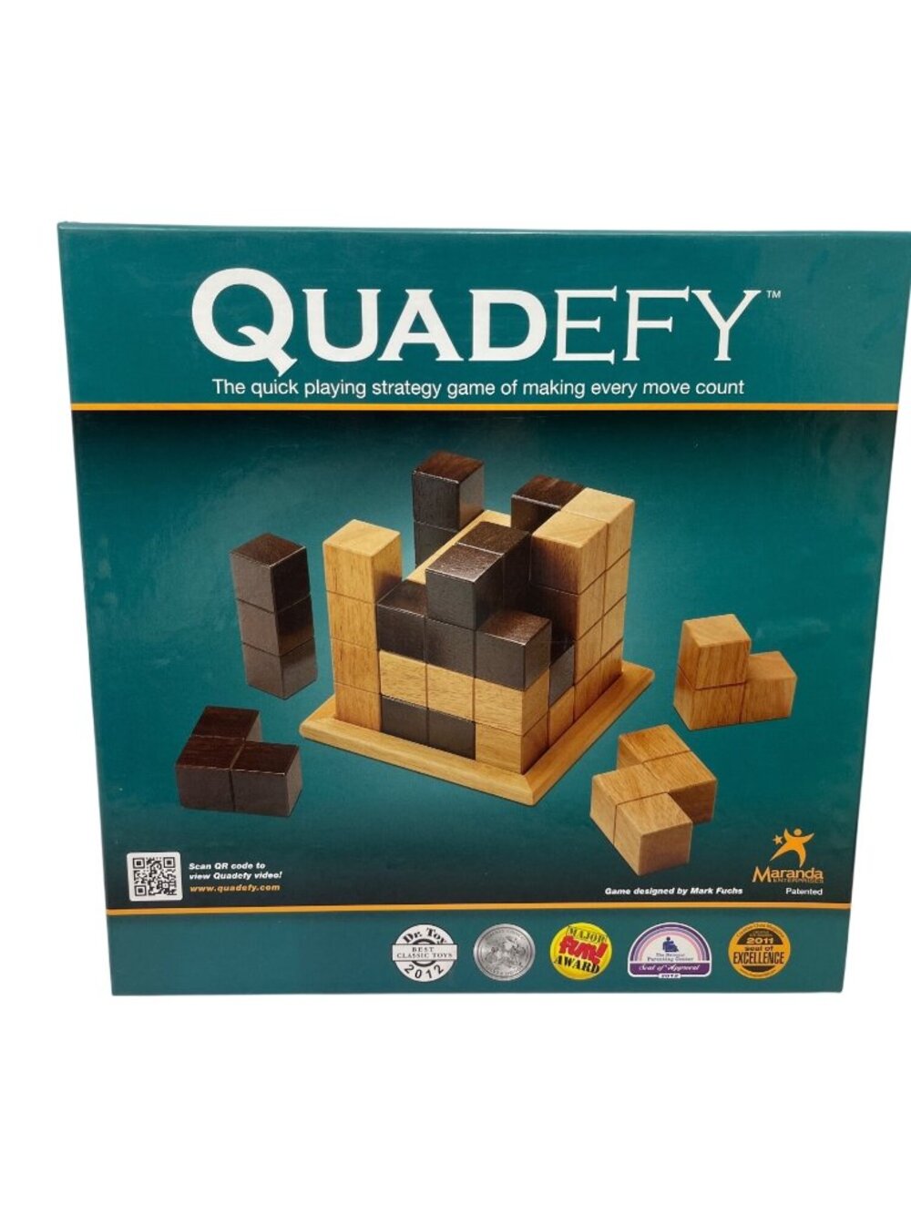 Quadefy Wooden Strategy Game By Maranda 2012 Award-Winning Quickplay Puzzle Toy